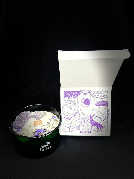 Hop Hare Crystal Magic Flower Candle - The moon.