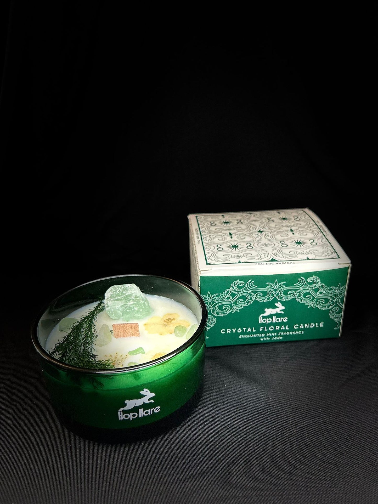 Hop Hare Crystal Magic Flower Candle - The magician.