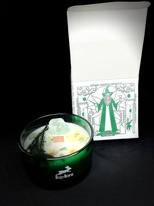 Hop Hare Crystal Magic Flower Candle - The magician.