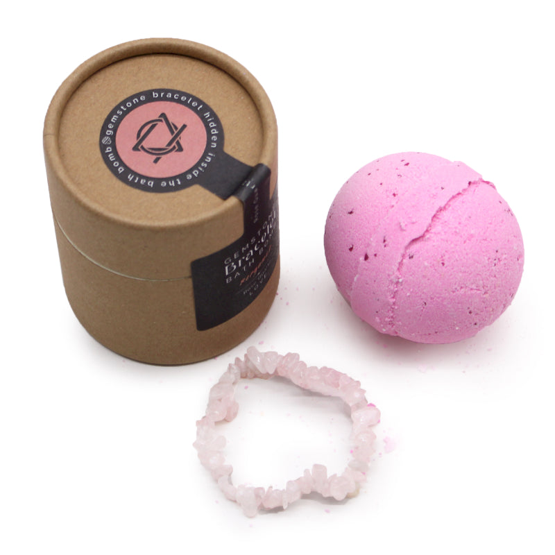 Rose Quartz Crystal Jewellery. Bath Bomb for love. Bergamot.