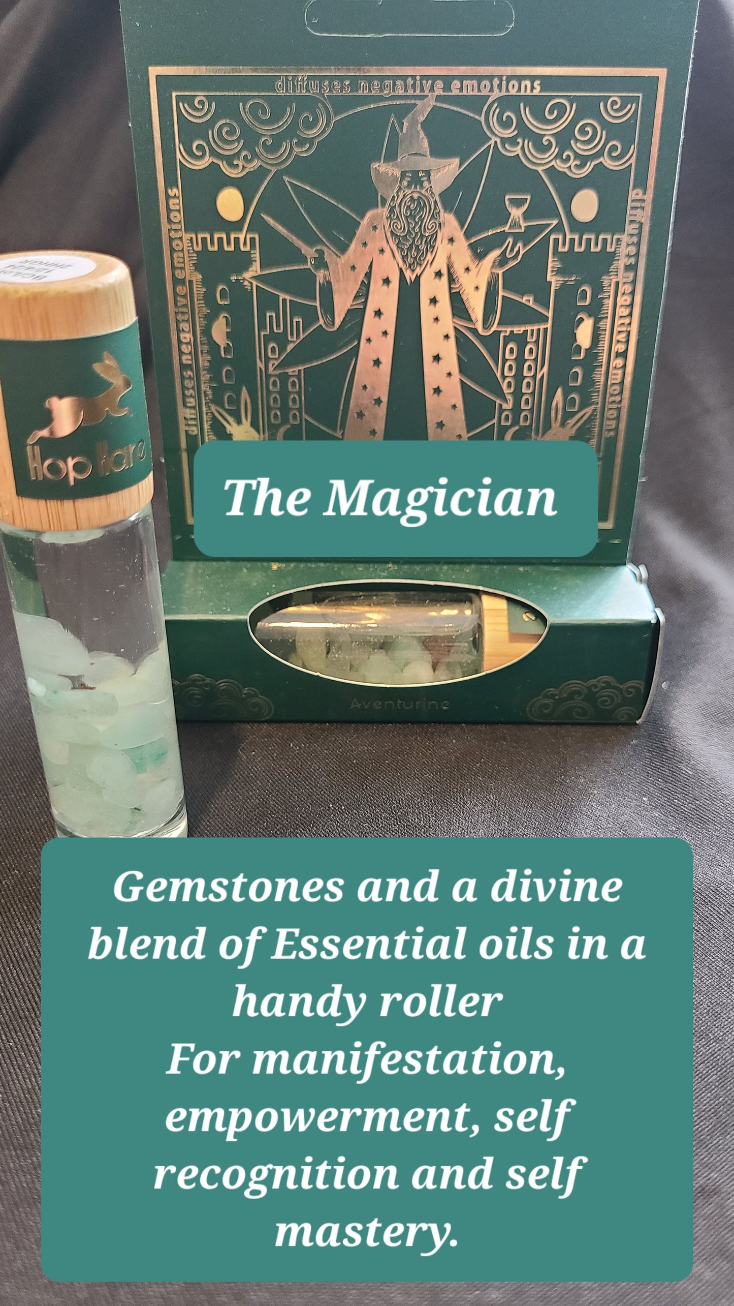 Hop Hare Essential Oil Gemstone Roll On - The Magician